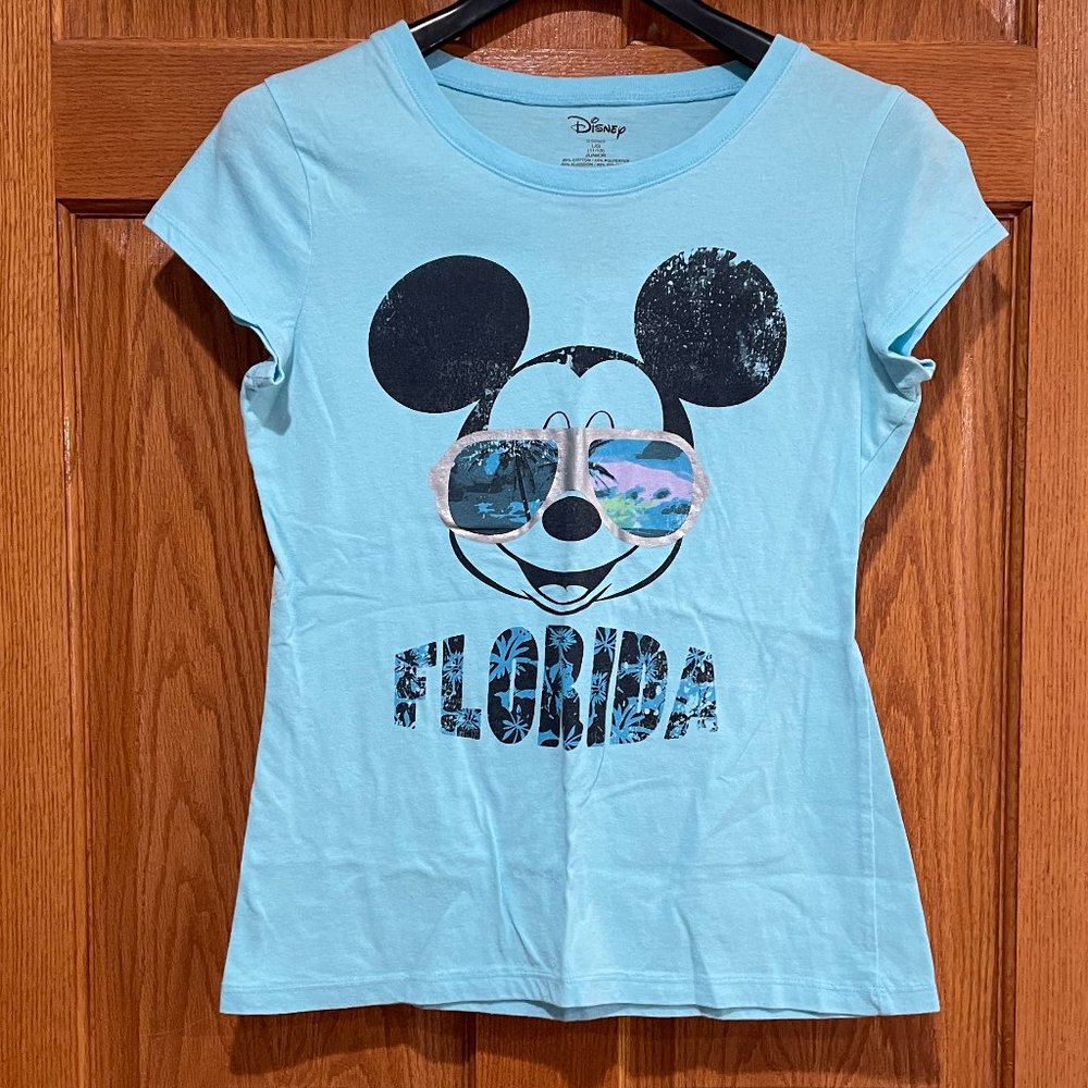 DISNEY Mickey Mouse Florida Women's Juniors L 11-13 Short Sleeve T-Shirt Shirt